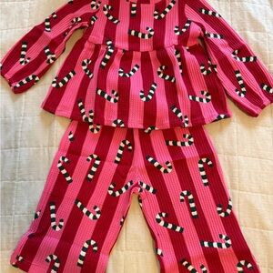 Candy Cane Kids Outfit - Pink
